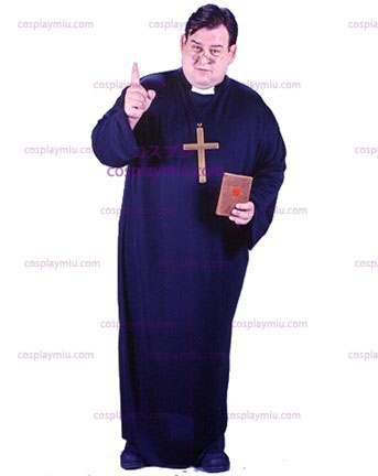 Mens Plus Size Priest Kostuum