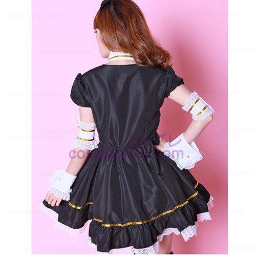 Black SD Doll Anime Cosplay Maid Outfit / Maid Kostuum