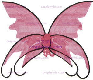 Vleugels Vlinder Roze W / Blk Trm