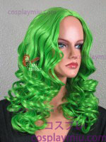 20 "Ecto Green Curly Midpart Cosplay Pruik
