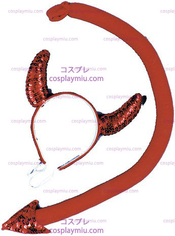Sequin Devil Horn / Tail Set