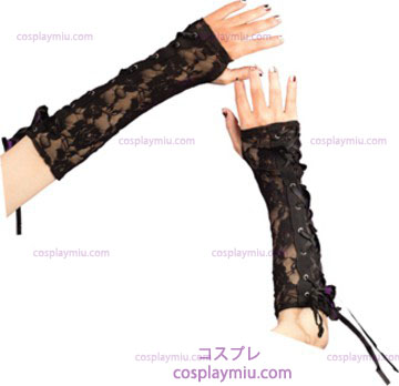 Glovettes Goth Black Lace