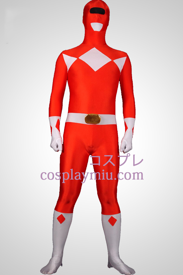 Machtige Rode Ranger Lycra Spandex Unisex Zentai Kostuums