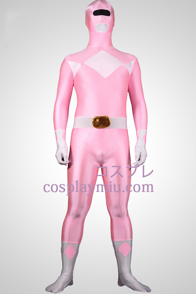 Mighty zentaiin Roze Ranger Lycra Spandex Zentai Kostuums