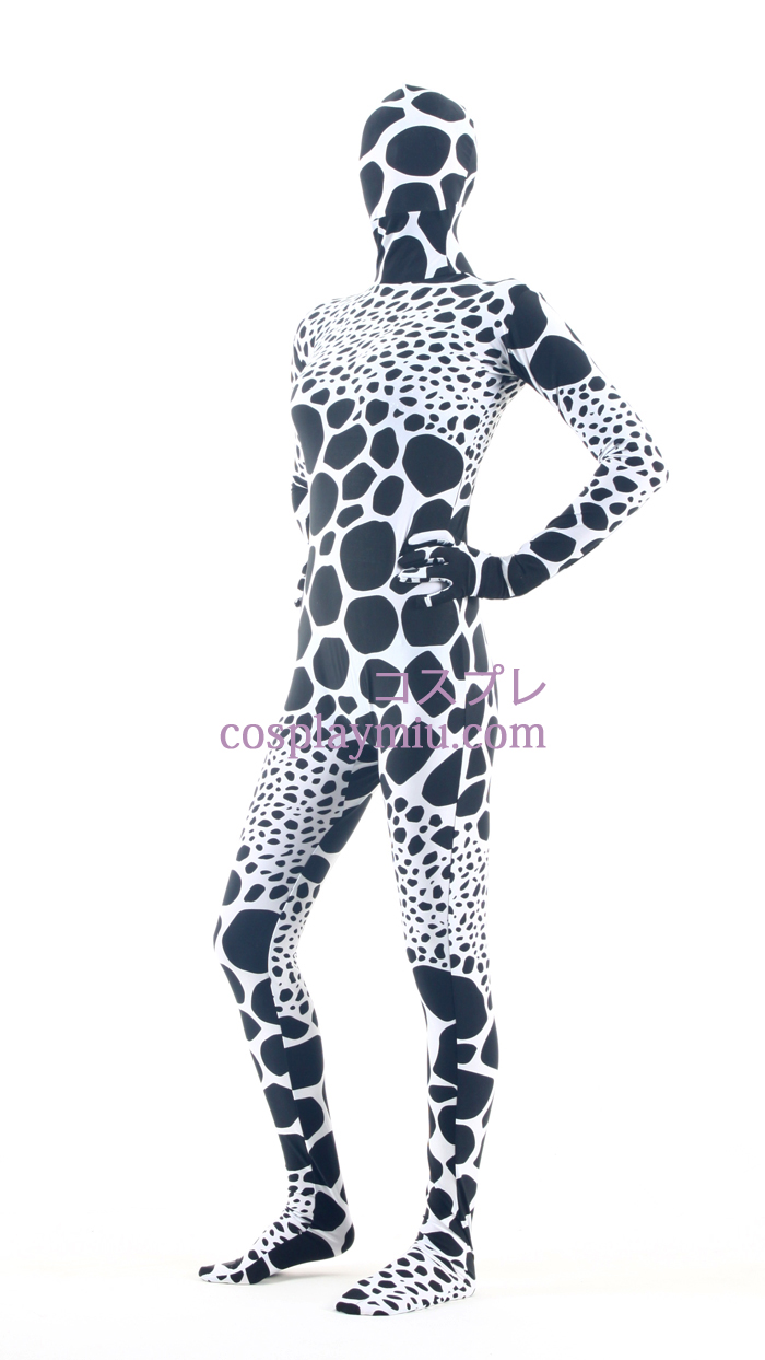 Zwart Wit Patroon van de giraf Lycra Zentai Kostuums