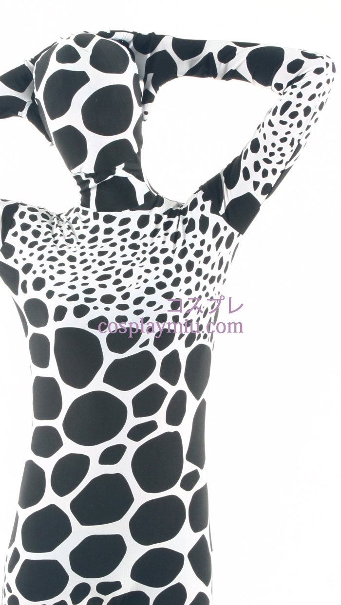 Zwart Wit Patroon van de giraf Lycra Zentai Kostuums