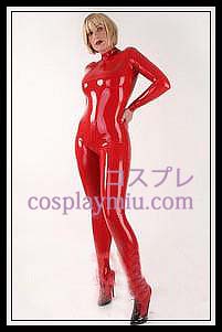 2012 Nieuw Sexy Rode Vrouw Cosplay Latex Kostuum