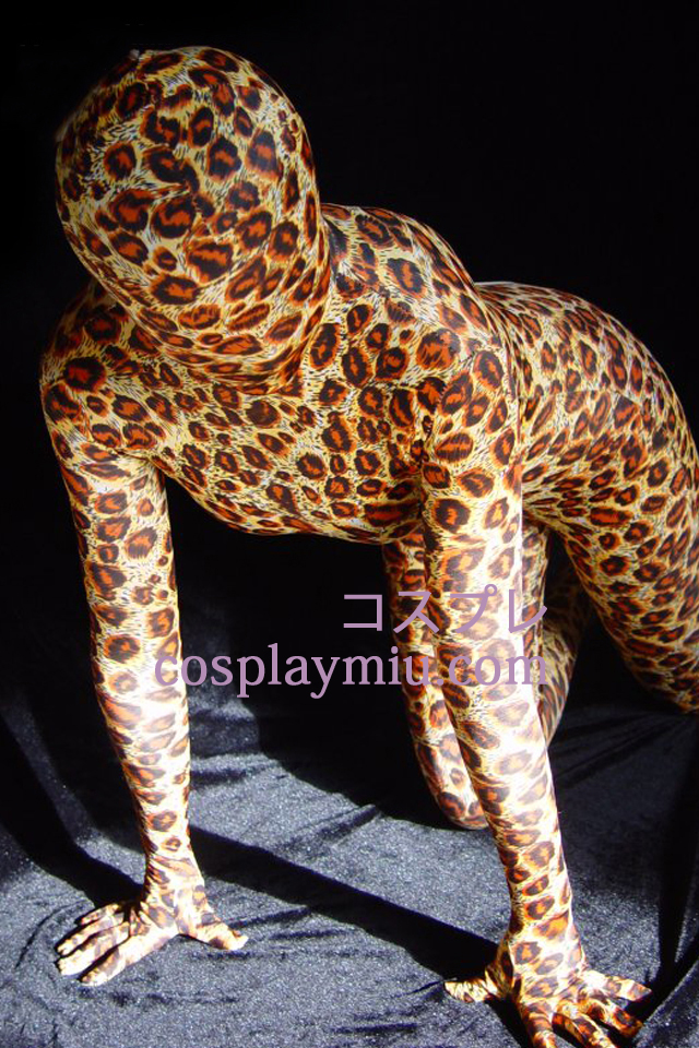Leopard Spots Lycra Spandex Unisex Zentai Kostuums