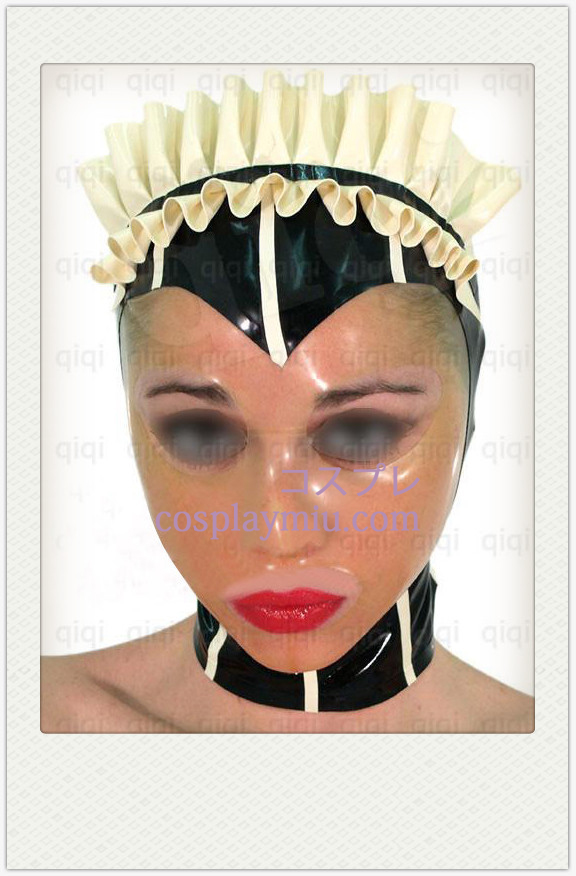 Classic Vrouw Cosplay Latex Masker met Transparant Gezicht