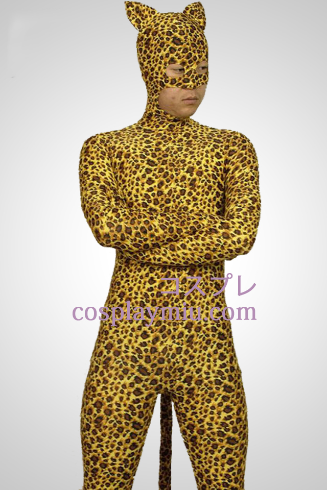 Leopard Style Lycra Spandex Zentai Suit