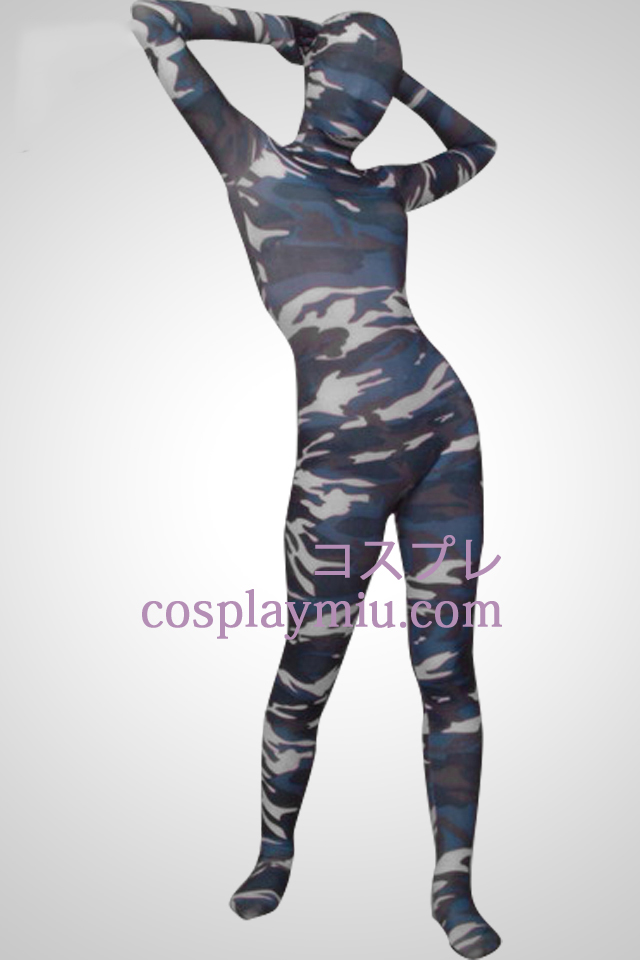 Camouflage Kleur Full Body Lycra Zentai Kostuums