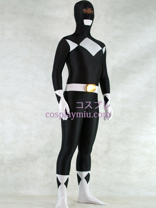 Witte en Zwarte Lycra Spandex Unisex Zentai Kostuums
