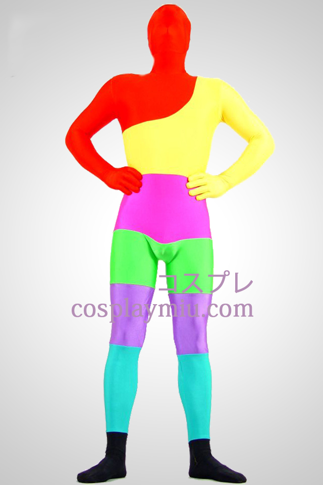 Zeven kleuren Lycra Spandex Zentai Kostuums