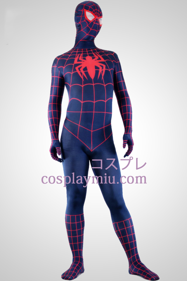 Deep Blue And Red Lycra Spandex Spiderman Superhero Zentai Kostuums