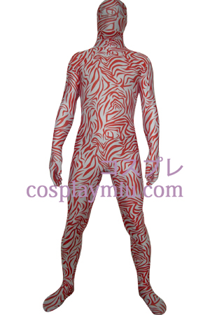 Rood Wit Zentai Digital Zentai Kostuums