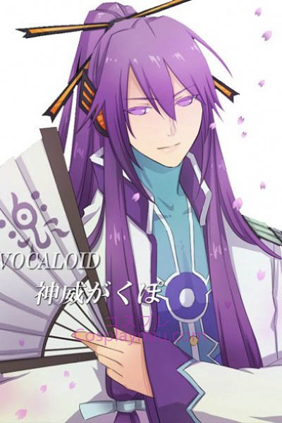 Vocaloid Long Purple Gakupo Cosplay Pruik
